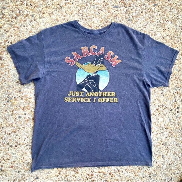 Looney Tunes Daffy Duck Sarcasm Shirt XL - Picture 1 of 7